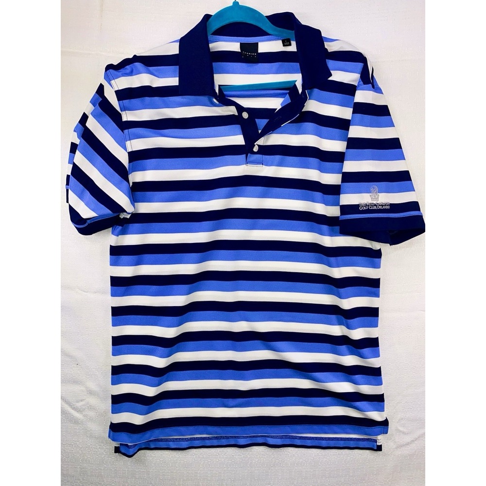 Dunning Mens Size L Ritz Carlton Performance Golf Polo Short Sleeve Collar